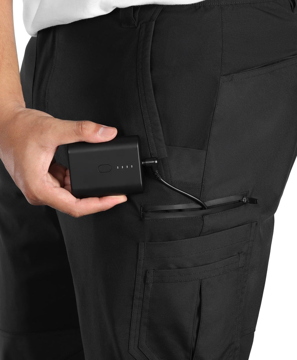 Hitaðir karla­vinnubuxur með flísfóðri