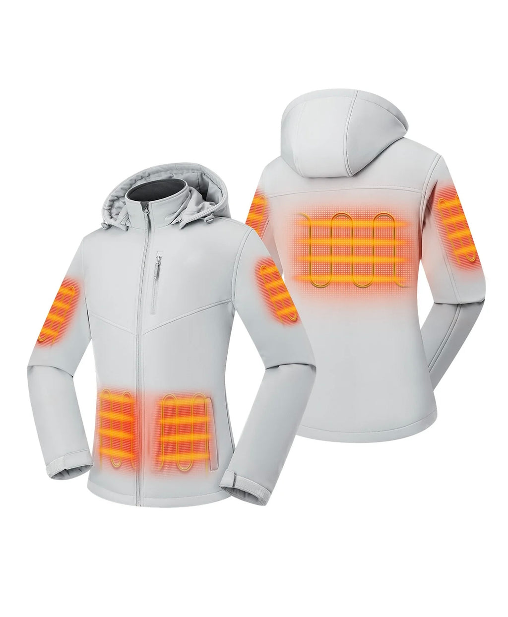 Kvennaúlpa með tvöfaldri hitastýringu og 5 hitasvæðum (vasahiti)