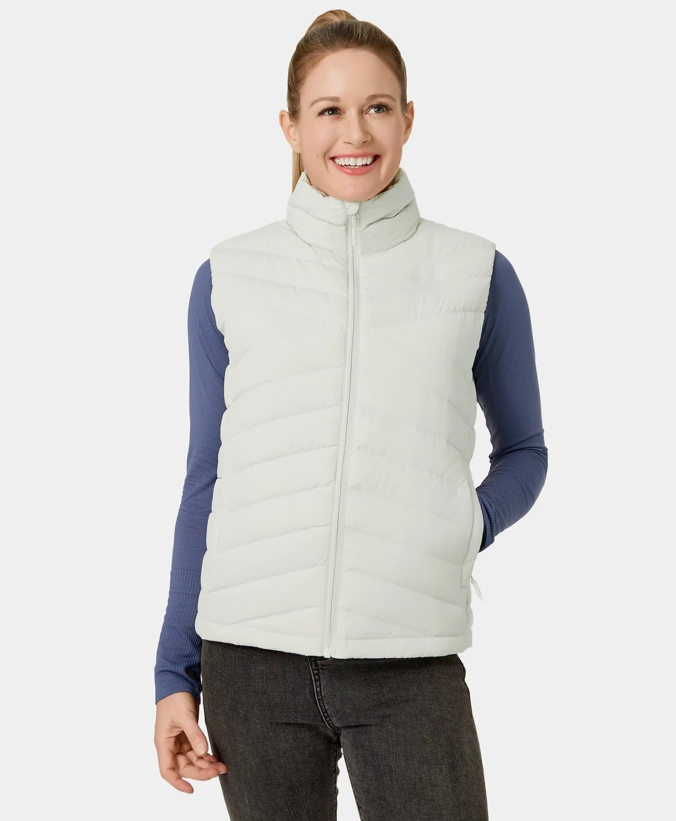 Hitað létt kvennavesti úr dún – Allir litir